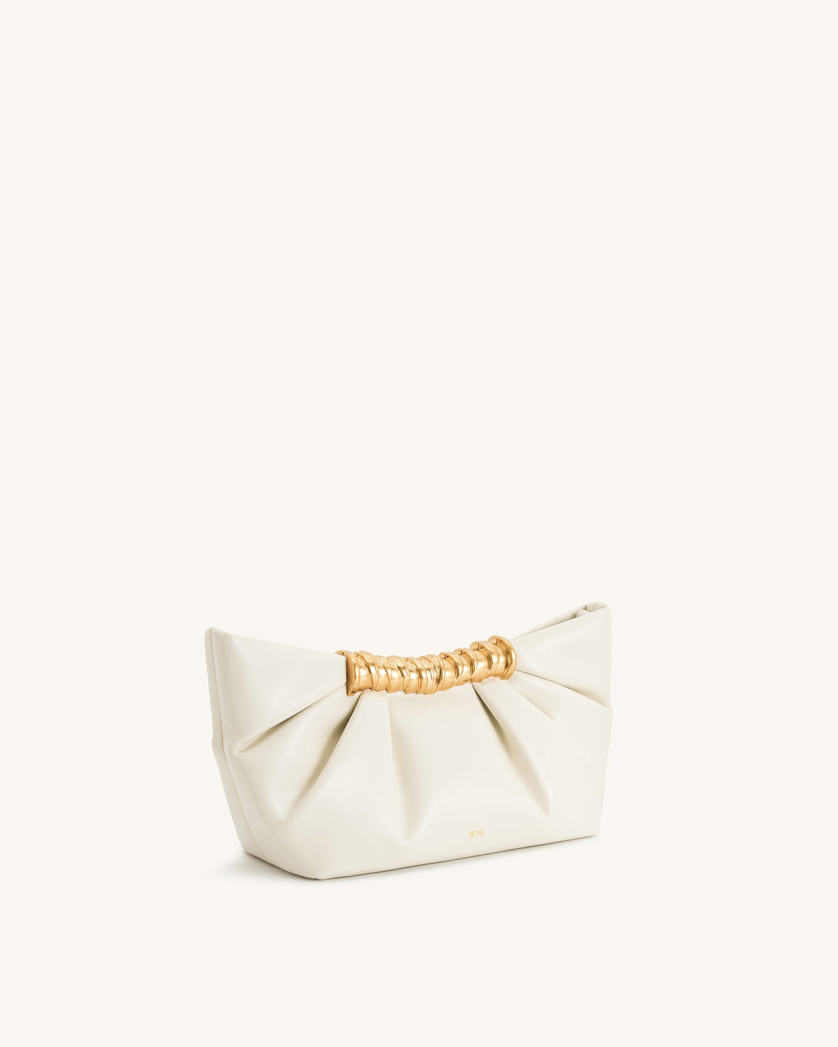 Leia Pleated Clutch - White | JW PEI