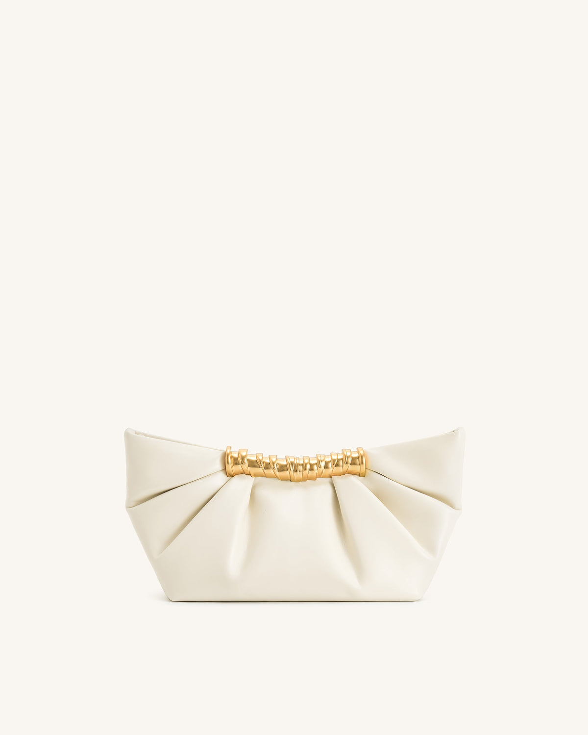 Leia Pleated Clutch - White | JW PEI