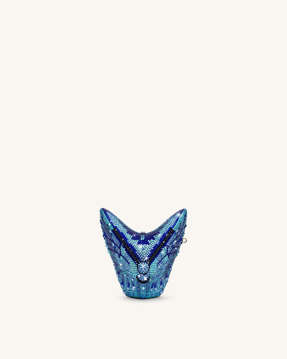 Paisley Crystal Butterfly Clutch - Blue | JW PEI