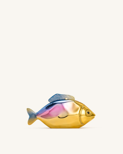 Fish Shaped Clutch - Gold/Blue | JW PEI