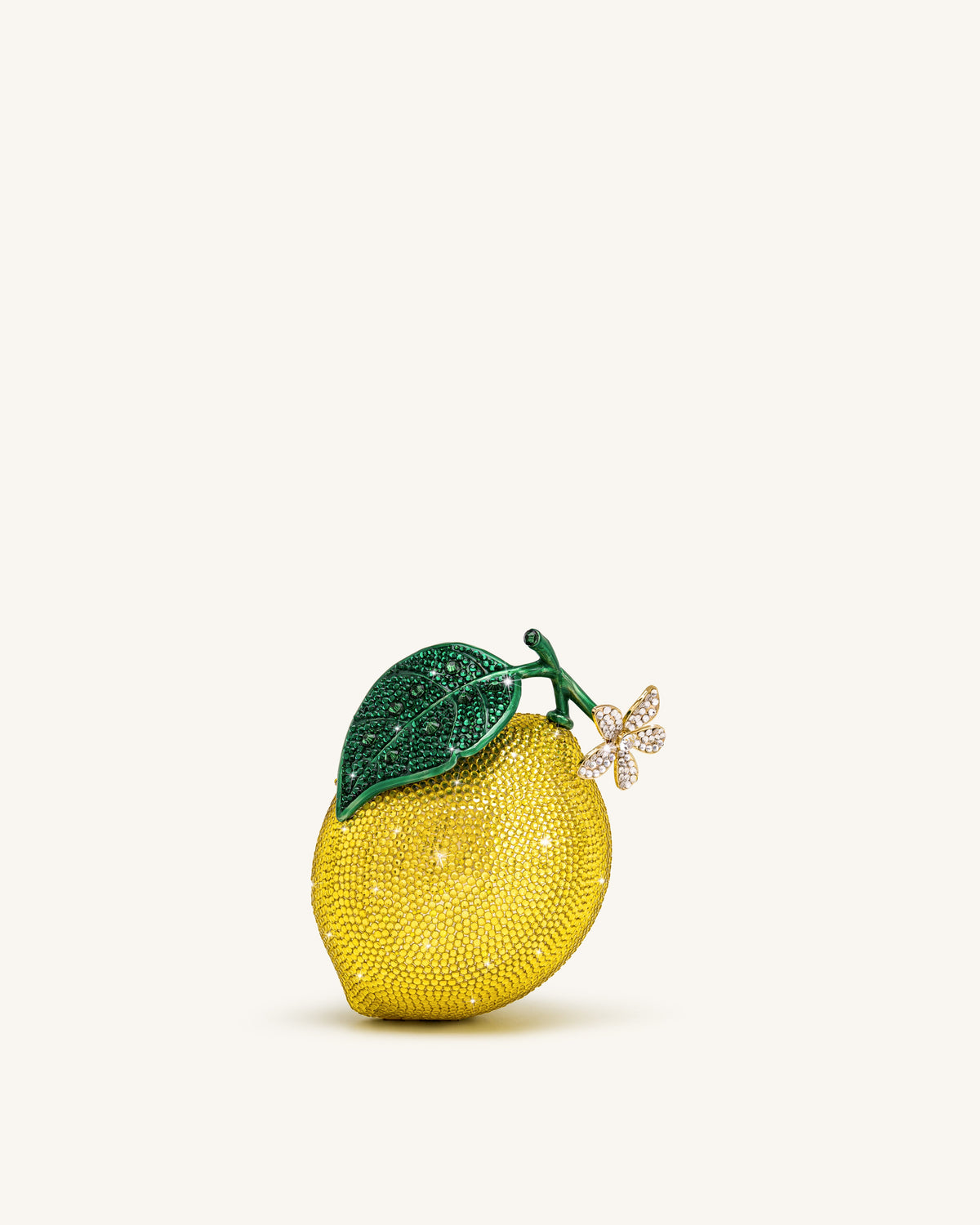 Lemon-Inspired Rhinestone Clutch - Yellow | JW PEI