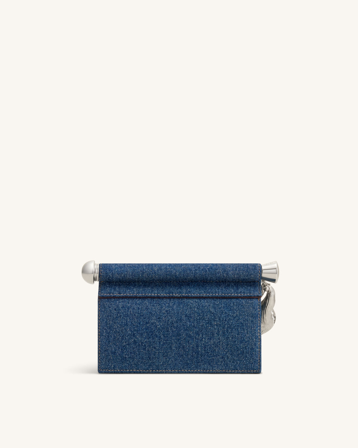 Holly Metal Pendant Embellished Clutch - Blue Denim | JW PEI