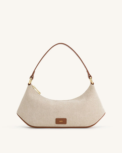 Lily Shoulder Bag - Brown Canvas | JW PEI