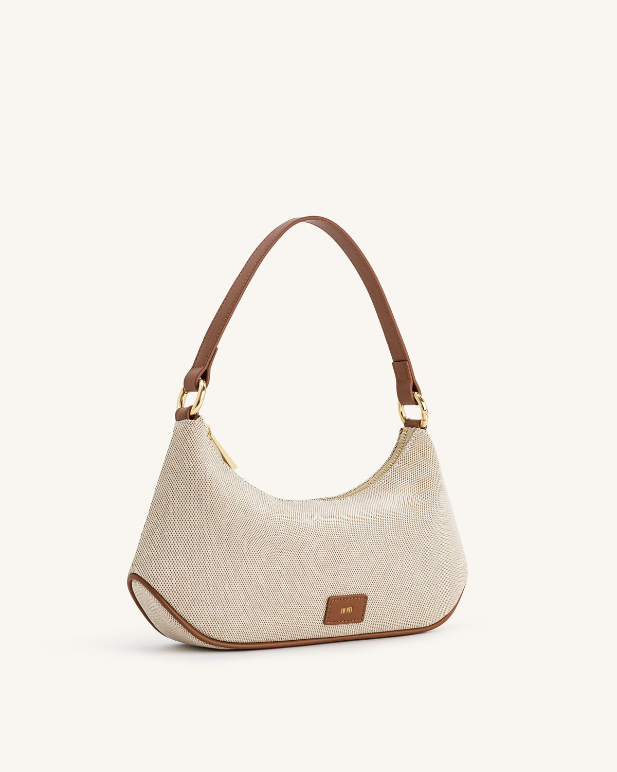 Lily Shoulder Bag - Brown Canvas | JW PEI