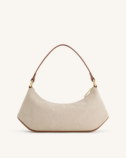 Lily Shoulder Bag - Brown Canvas | JW PEI