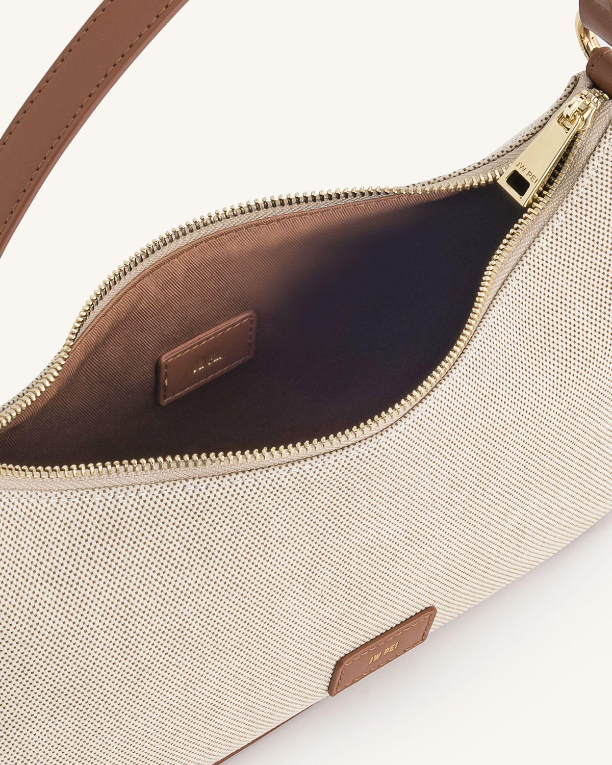 Lily Shoulder Bag - Brown Canvas | JW PEI