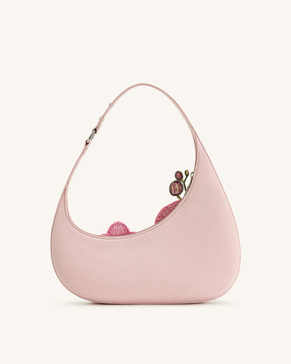 Harlee Orchid Embroidered Shoulder Bag - Pink | JW PEI