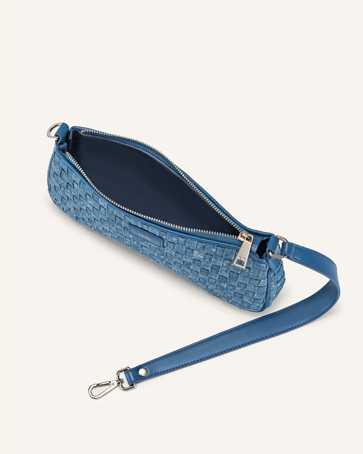 Eva Shoulder Handbag - Blue Denim Weave | JW PEI