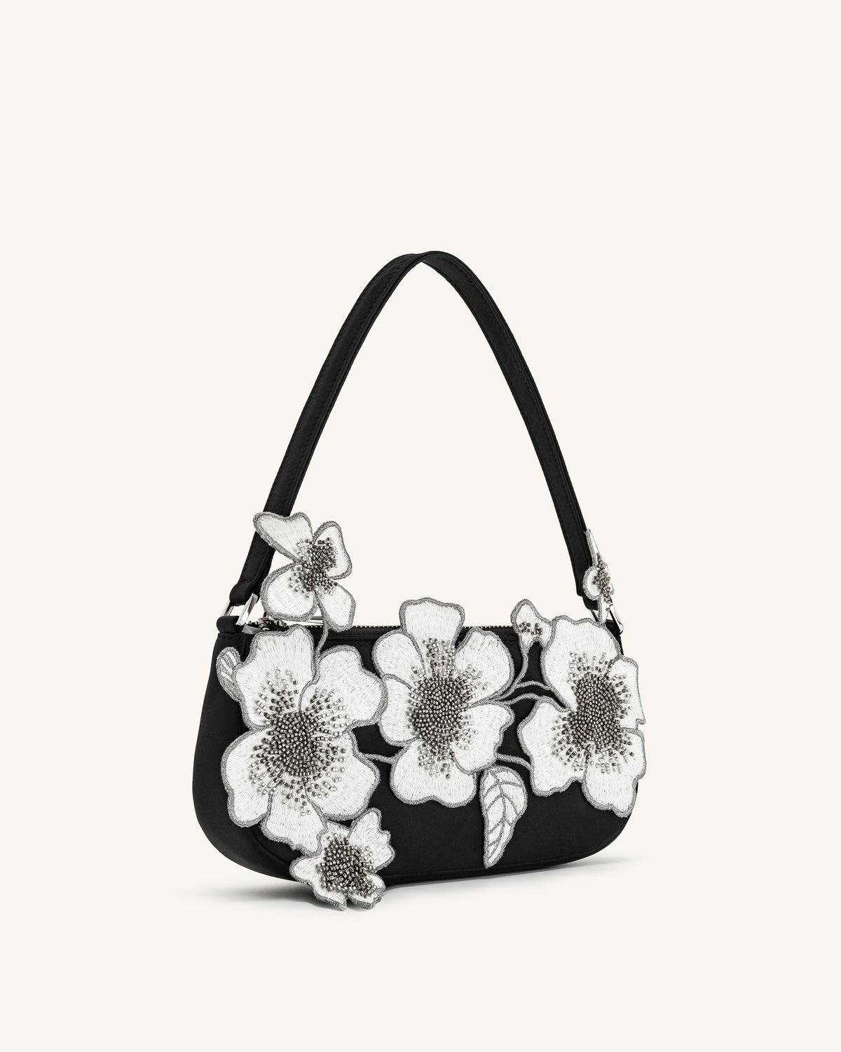 Leona Bead Embellished Shoulder Bag - Black | JW PEI