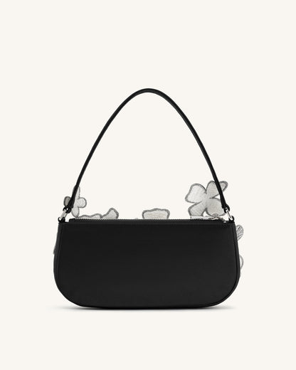 Leona Bead Embellished Shoulder Bag - Black | JW PEI