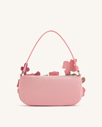 Leona Bead Embellished Shoulder Bag - Pink | JW PEI