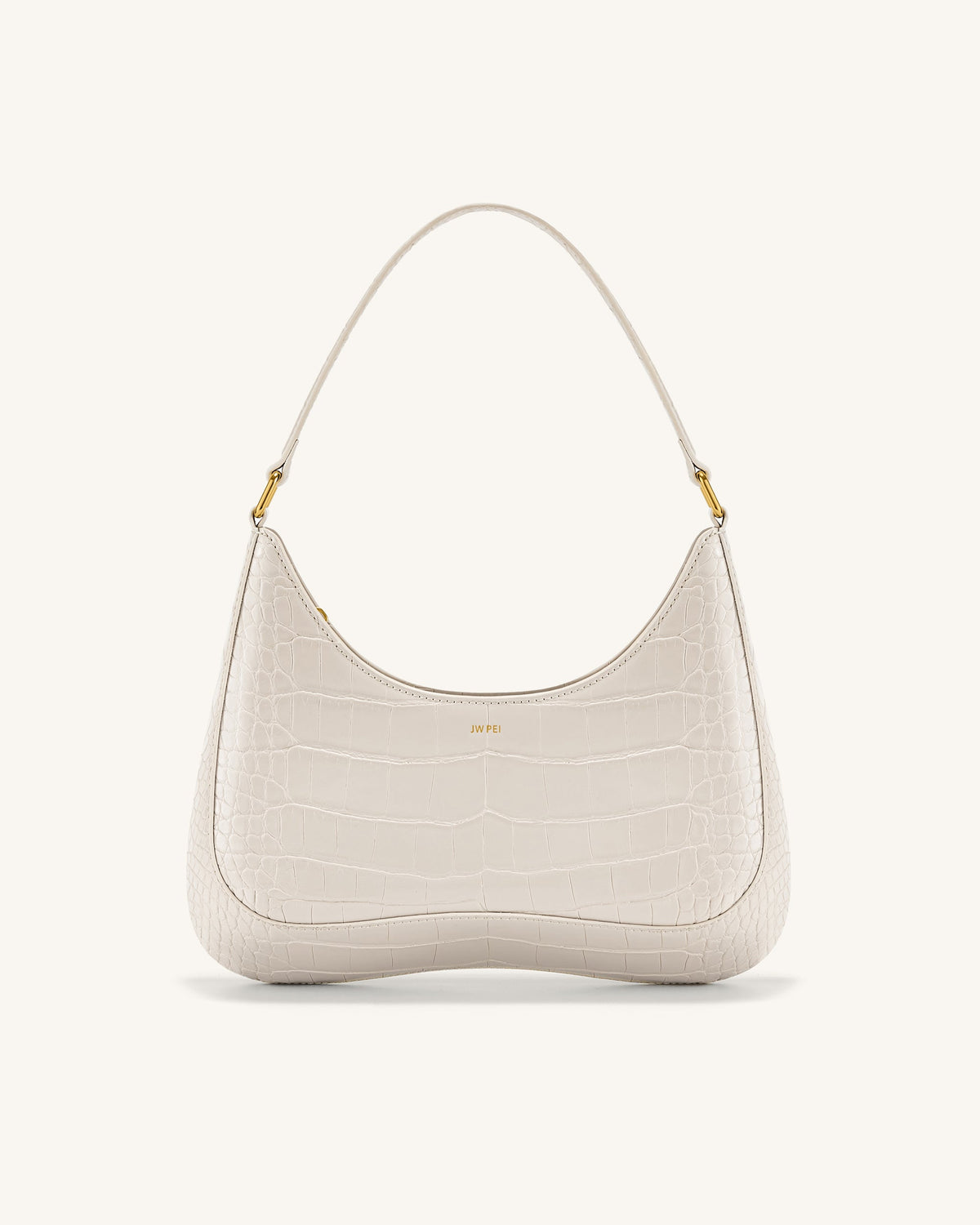 Ruby Shoulder Bag - White Croc | JW PEI