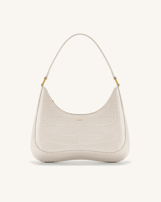Ruby Shoulder Bag - White Croc | JW PEI