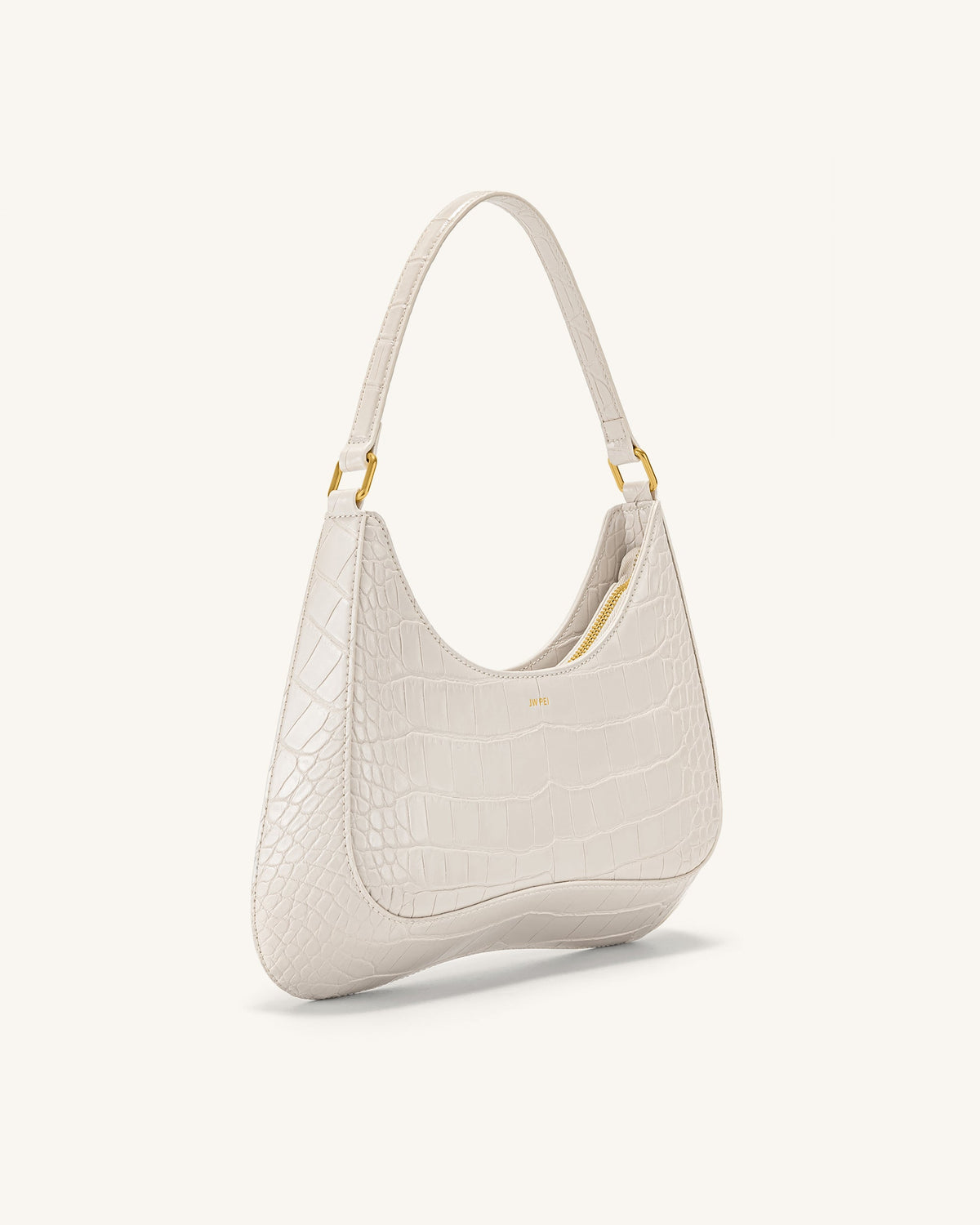 Ruby Shoulder Bag - White Croc | JW PEI