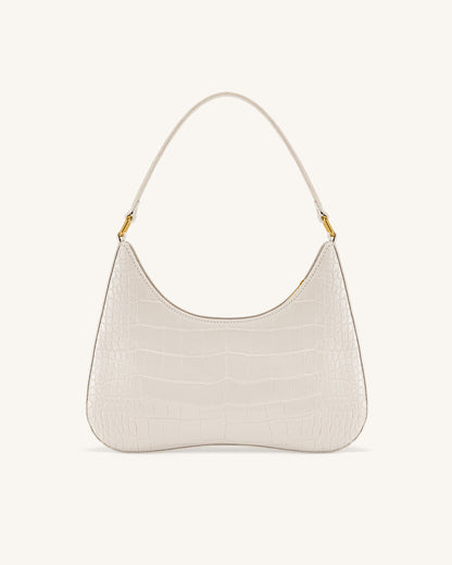 Ruby Shoulder Bag - White Croc | JW PEI