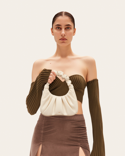 Gabbi Ruched Hobo Handbag - Ivory | JW PEI