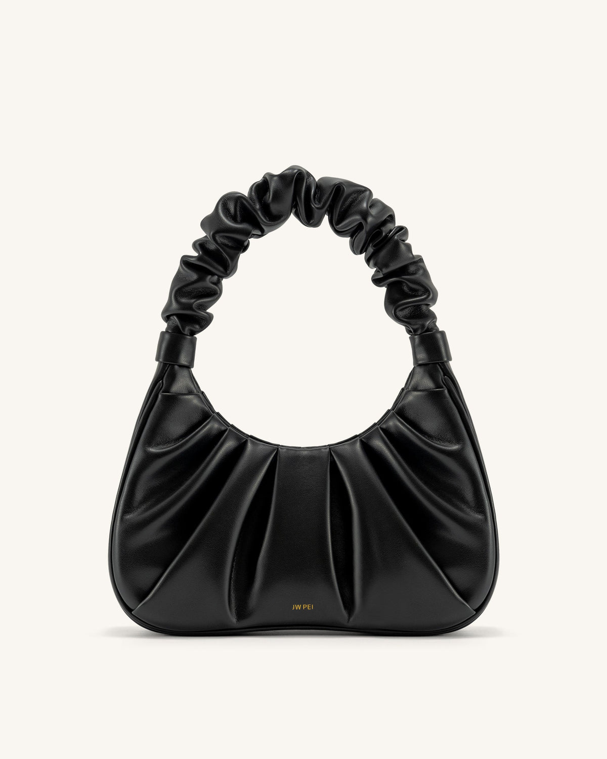 Gabbi Ruched Hobo Handbag - Black | JW PEI