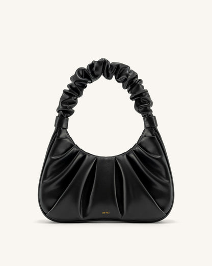 Gabbi Ruched Hobo Handbag - Black | JW PEI