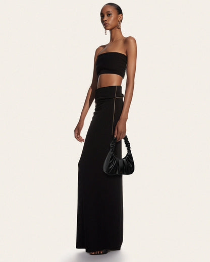Gabbi Ruched Hobo Handbag - Black | JW PEI