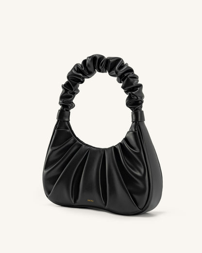 Gabbi Ruched Hobo Handbag - Black | JW PEI