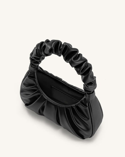 Gabbi Ruched Hobo Handbag - Black | JW PEI