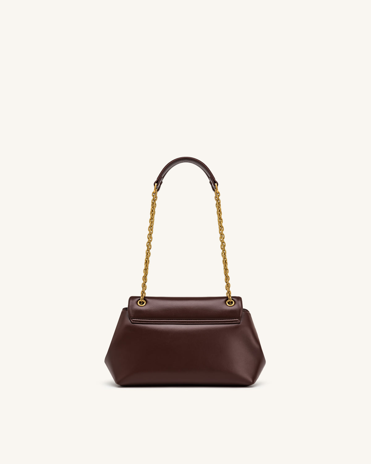 Valerie Chain Flap Shoulder Bag - Dark Brown | JW PEI