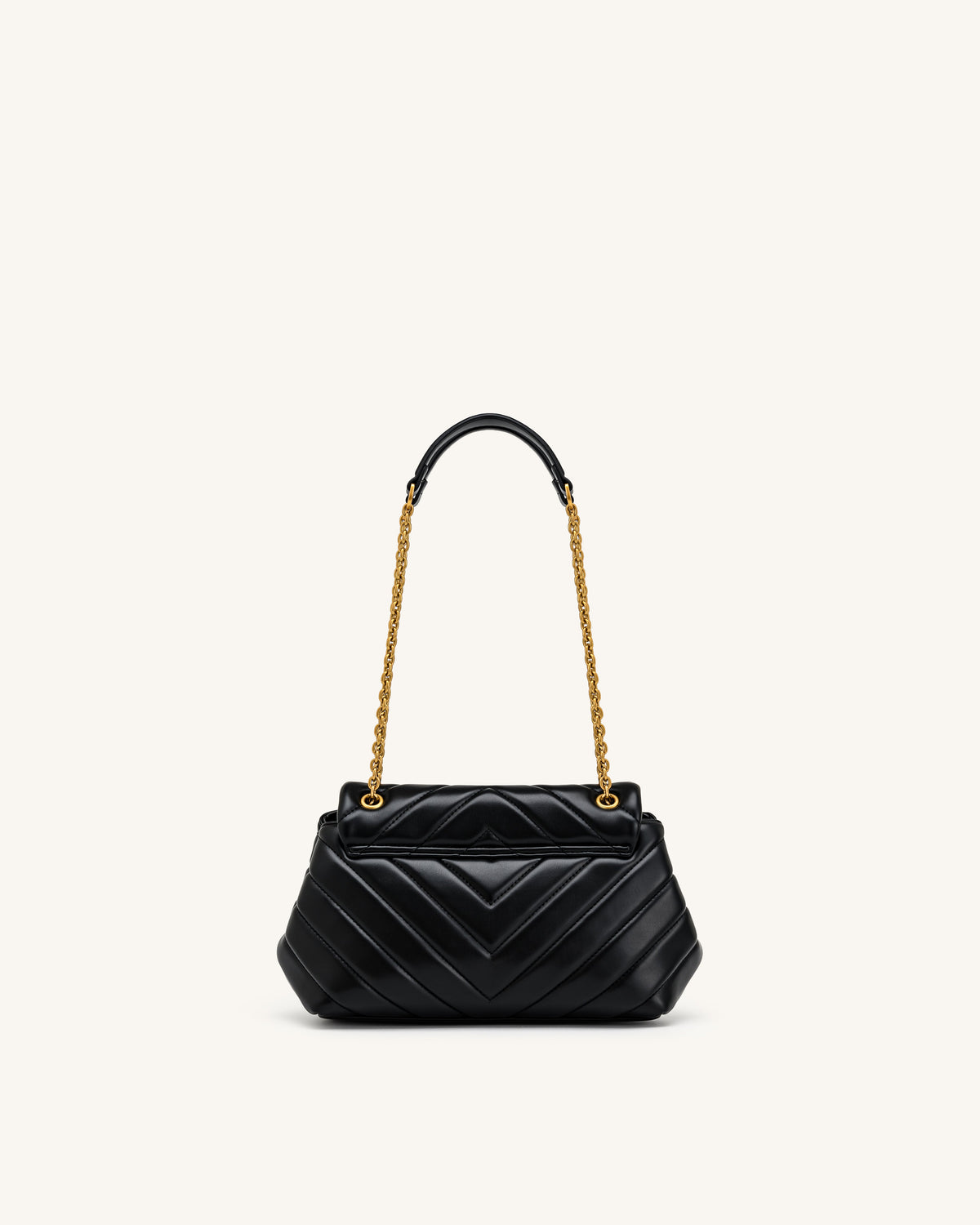 Valerie Quilted Chain Flap Shoulder Bag - Black | JW PEI