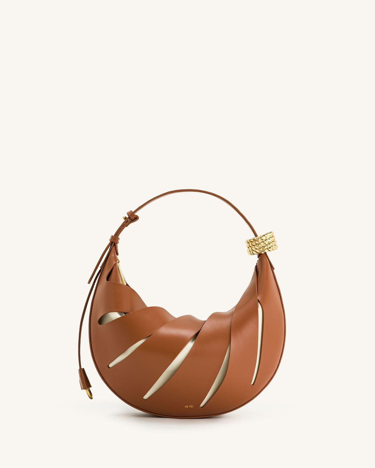 Jana Hollow Out Shoulder Bag - Brown | JW PEI