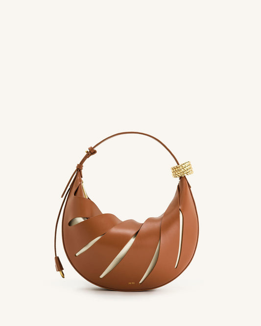 Jana Hollow Out Shoulder Bag - Brown | JW PEI