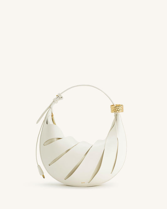 Jana Hollow Out Shoulder Bag - White | JW PEI