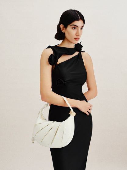 Jana Hollow Out Shoulder Bag - White | JW PEI
