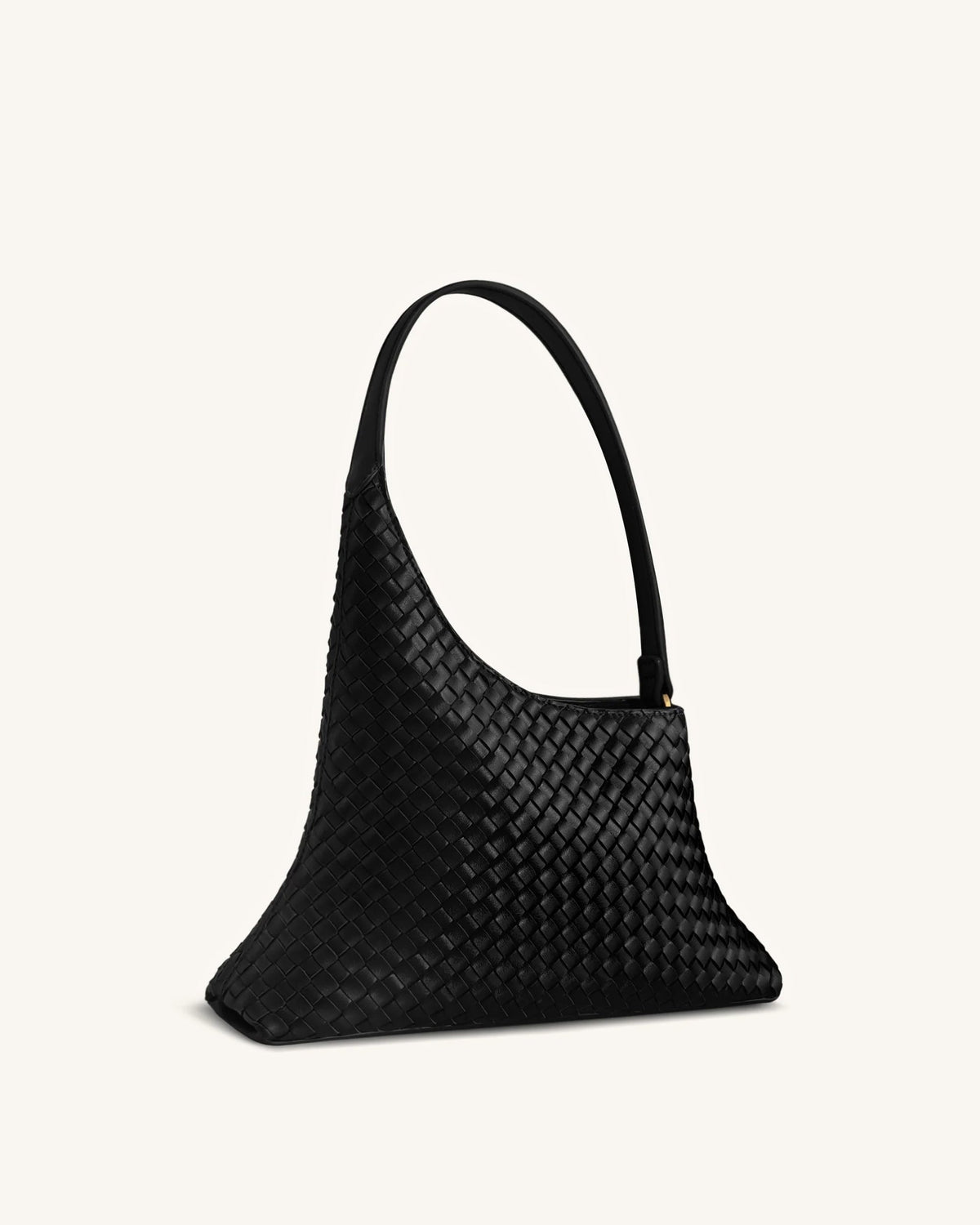 Lyra Woven Shoulder Bag - Black | JW PEI