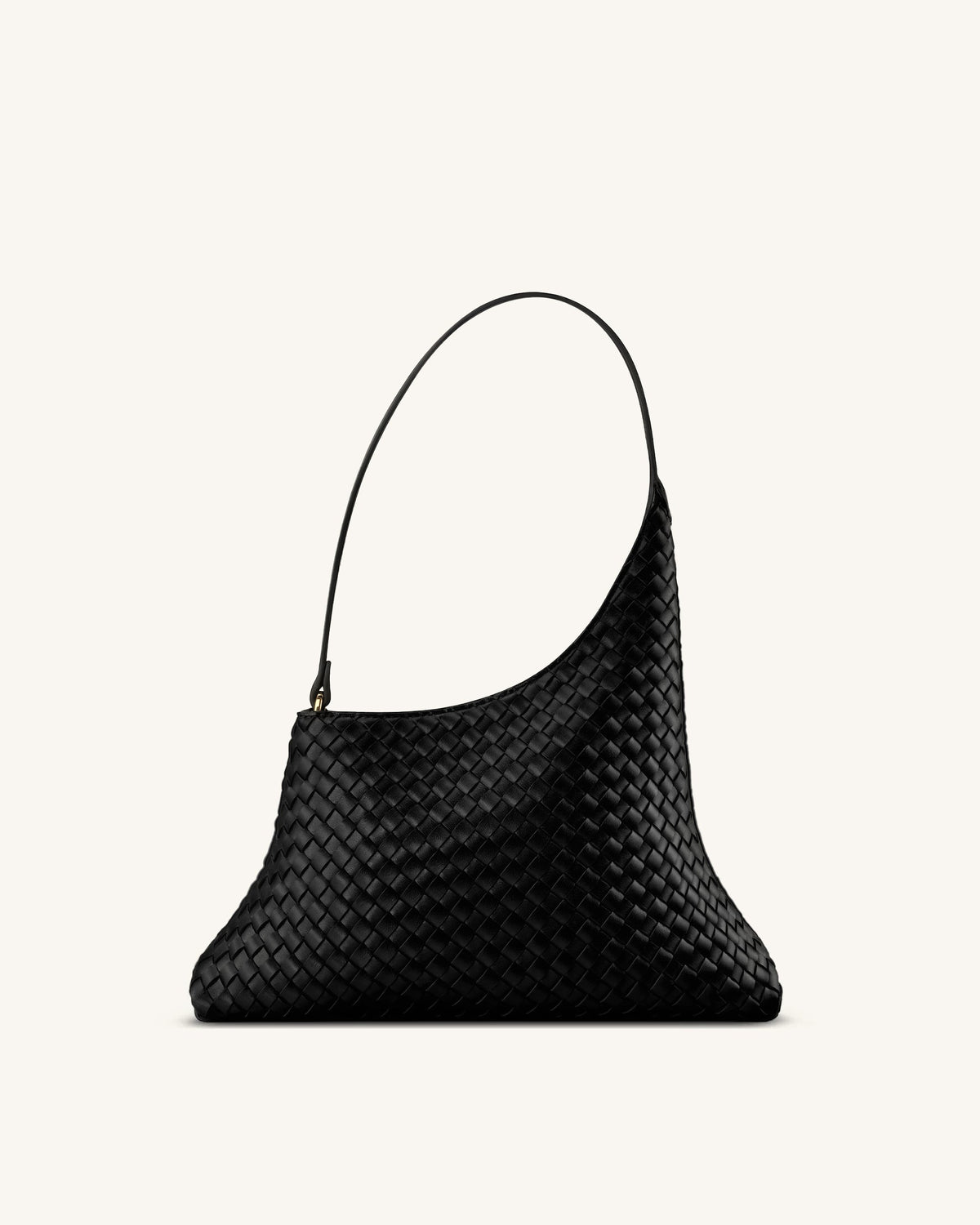 Lyra Woven Shoulder Bag - Black | JW PEI