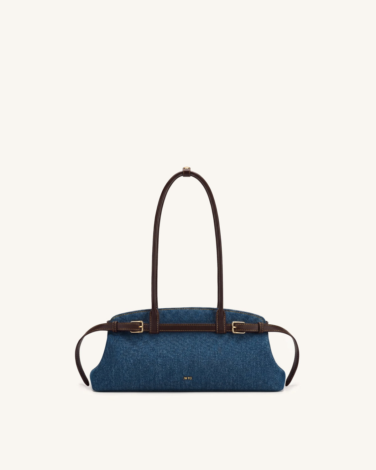 Arden Belt Detail East-West Shoulder Bag - Blue Denim | JW PEI