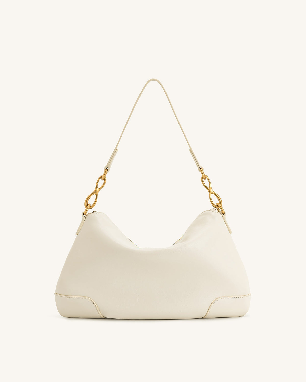 Jayla Metal Pendant Embellished Shoulder Bag - White | JW PEI