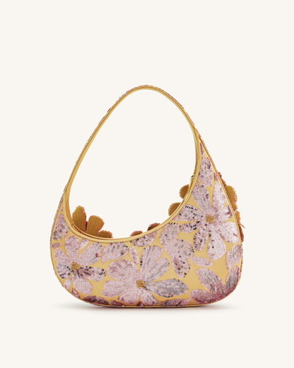 Harlee Sequin Shoulder Bag - Pink | JW PEI