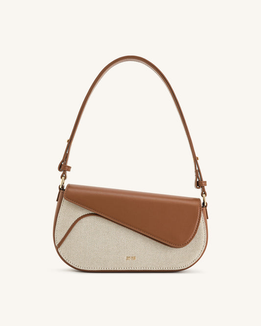 Addisyn Shoulder Bag - Brown Canvas | JW PEI