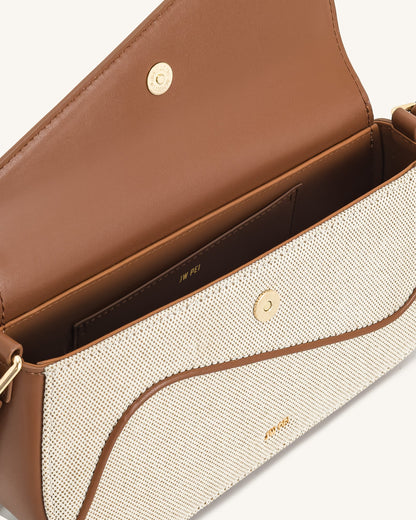 Addisyn Shoulder Bag - Brown Canvas | JW PEI