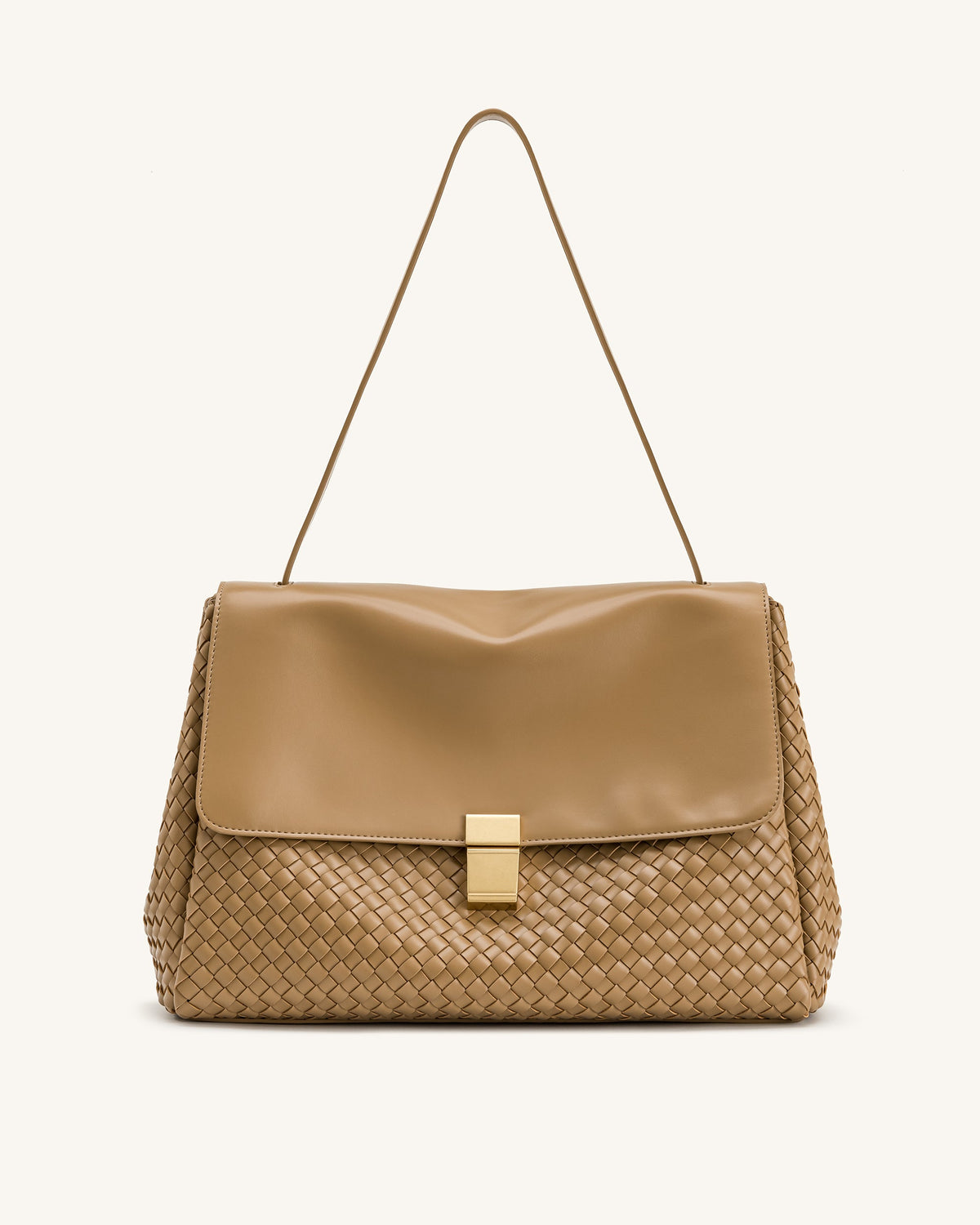 Hilary Woven Shoulder Bag - Camel | JW PEI