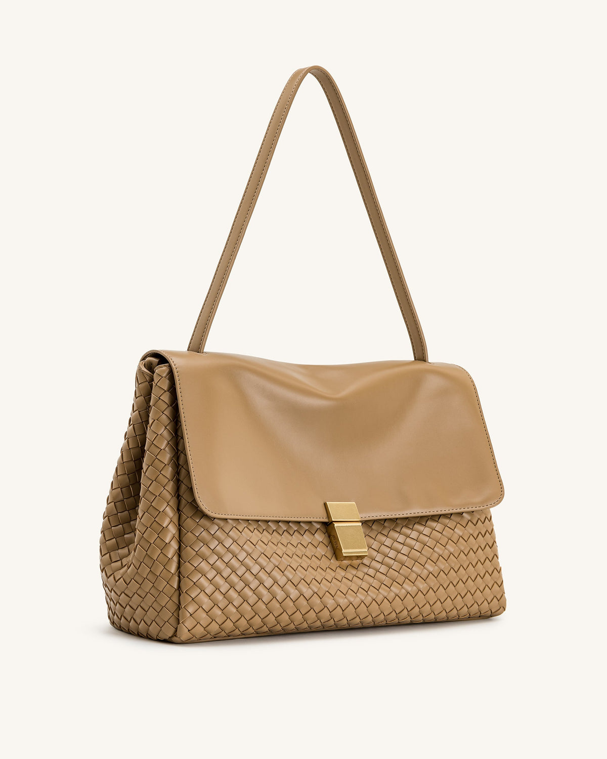 Hilary Woven Shoulder Bag - Camel | JW PEI