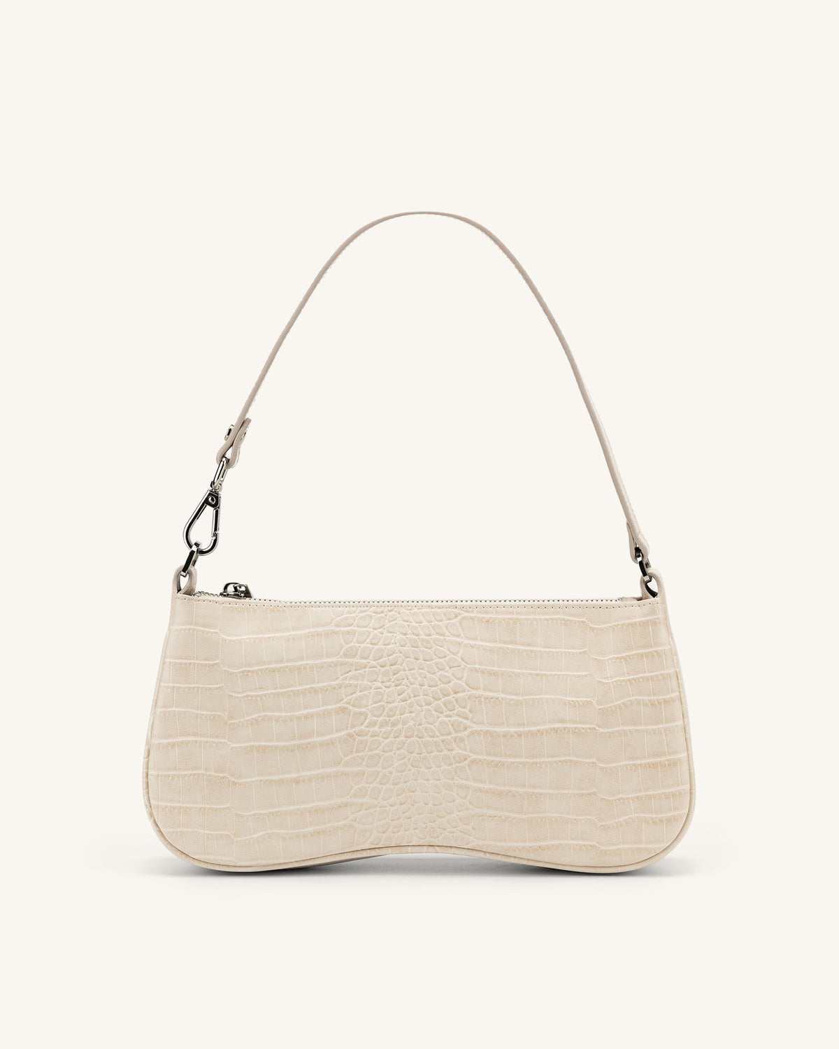 Eva Shoulder Handbag - Ivory Croc | JW PEI