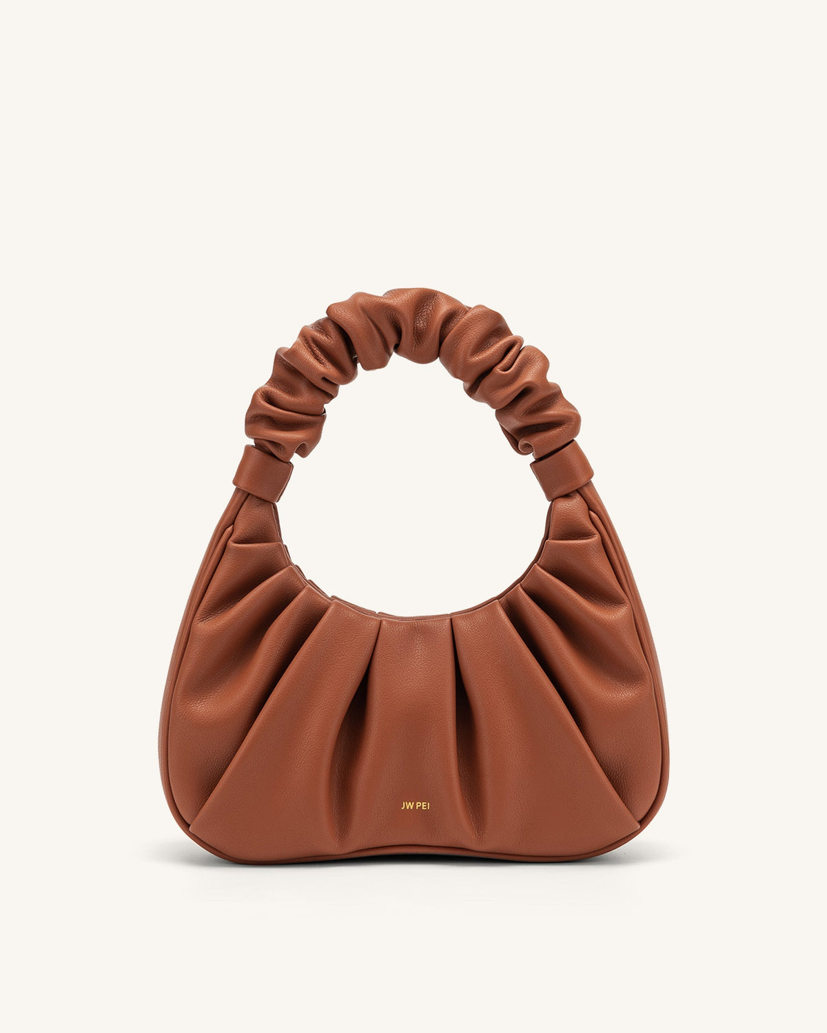 Gabbi Ruched Hobo Handbag - Nutella | JW PEI