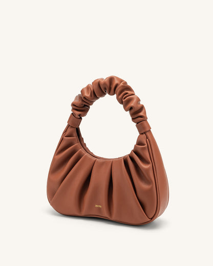 Gabbi Ruched Hobo Handbag - Nutella | JW PEI