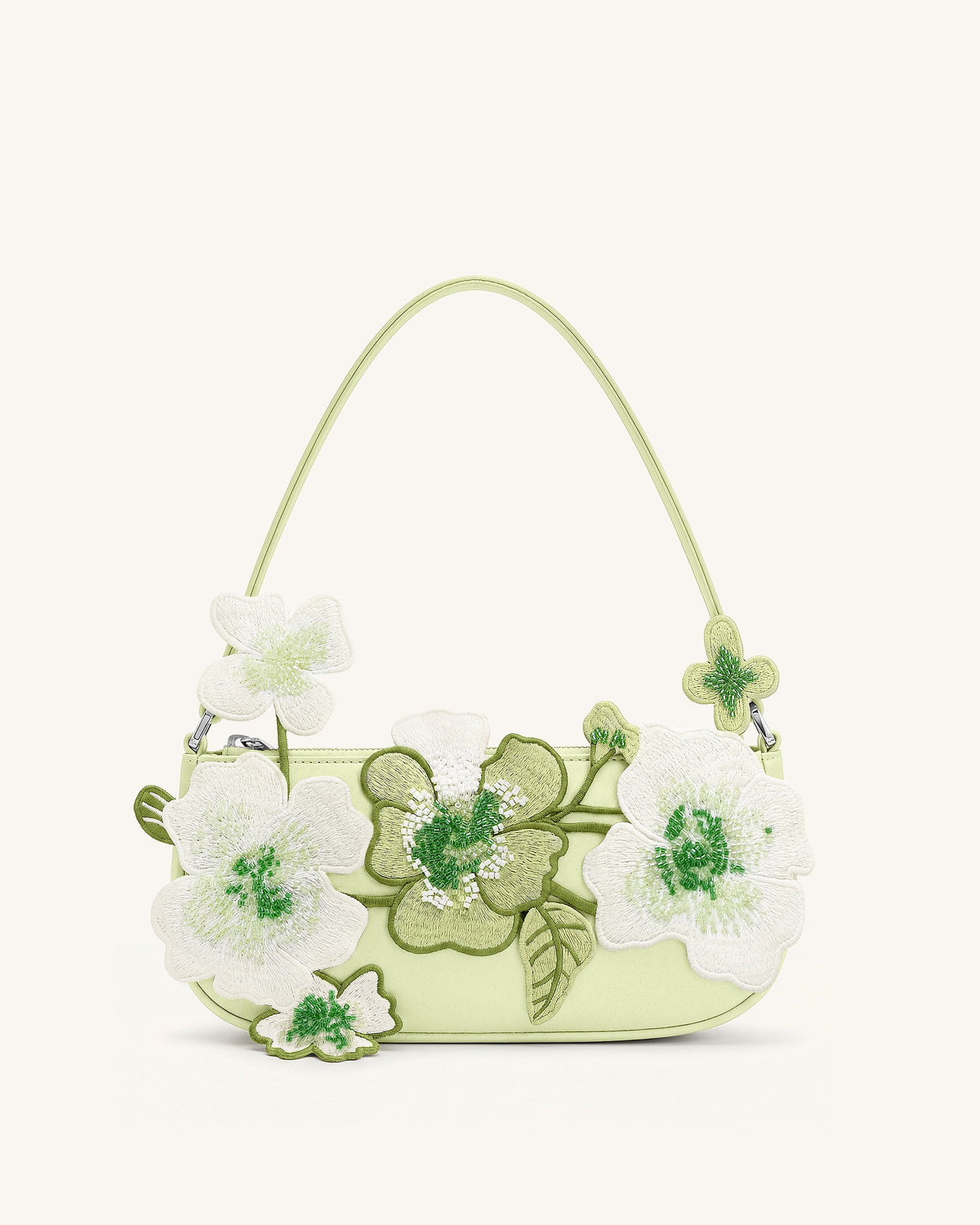Leona Bead Embellished Shoulder Bag - Light Green | JW PEI