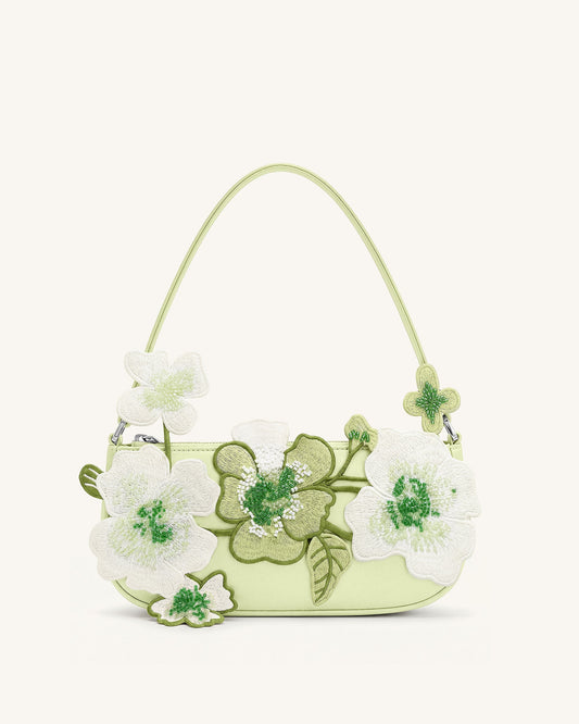 Leona Bead Embellished Shoulder Bag - Light Green | JW PEI