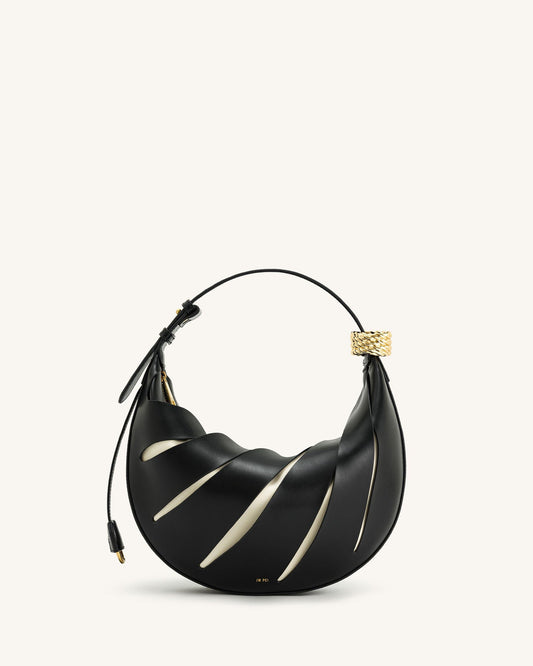 Jana Hollow Out Shoulder Bag - Black | JW PEI