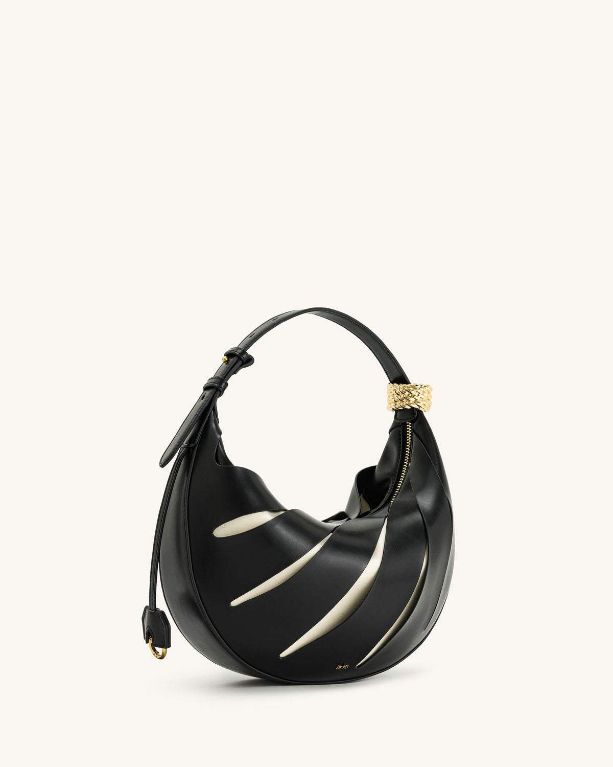 Jana Hollow Out Shoulder Bag - Black | JW PEI
