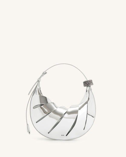 Jana Hollow Out Shoulder Bag - Silver | JW PEI