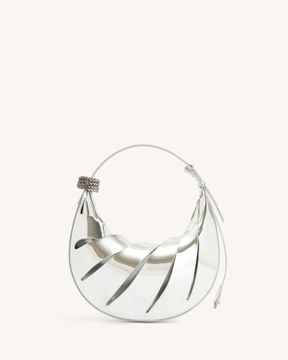 Jana Hollow Out Shoulder Bag - Silver | JW PEI