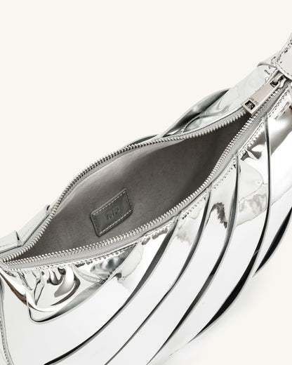 Jana Hollow Out Shoulder Bag - Silver | JW PEI